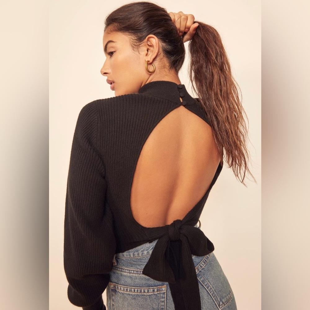 Reformation Osteria Open Back Cashmere Sweater